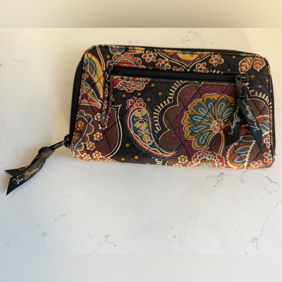 Vera Bradley Paisley Wristlet Zip Around Wallet - Picture 5 of 5